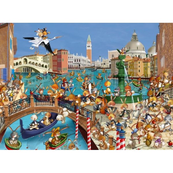 Ruyer Francois, Króliki w Wenecji (2000el.) - Sklep Art Puzzle
